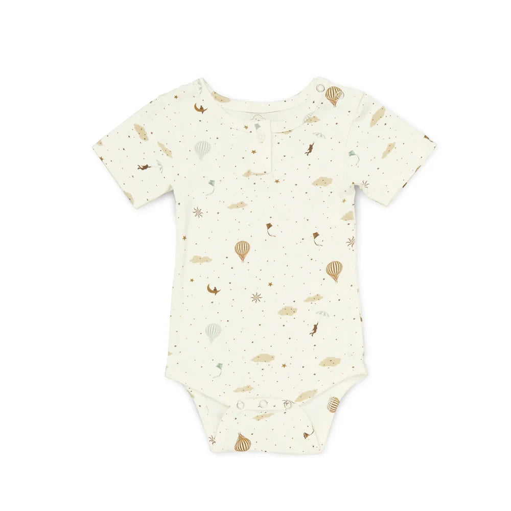 CamCam Copenhagen - Shortsleeved body Elliot - Romper Dreamland - GOTS - productfoto