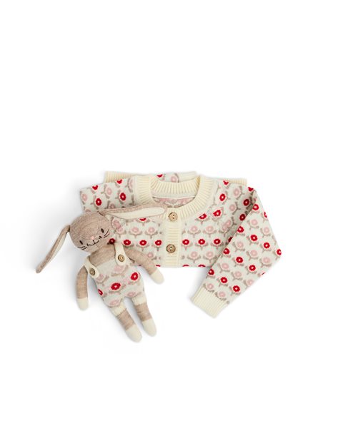 Gebreid vest Bloemen - Flower Garden – 100% merinowol - SmallStuff