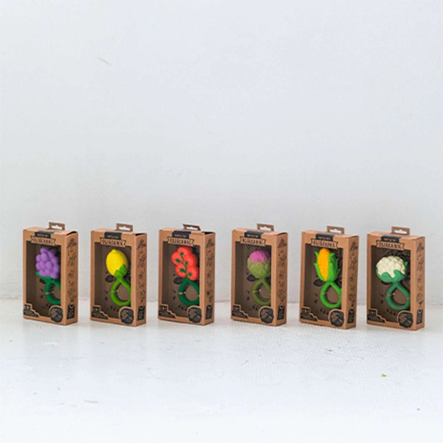 Bloemkool rammelaar & bijtring - 0+ jaar - Cauliflower Rattle Toy - Natuurrubber - Oli & Carol - productfoto - afbeelding 6
