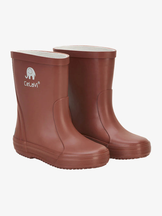 Regenlaarsjes - Basic Wellies - Natuurlijk rubber - Bruin - CeLaVi