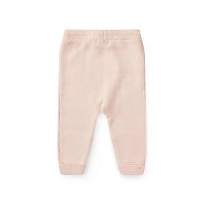 Gebreid broekje - Cotton Baby Leggings - Biologisch katoen - Roze/Soft Pink - Copenhagen Colors achter