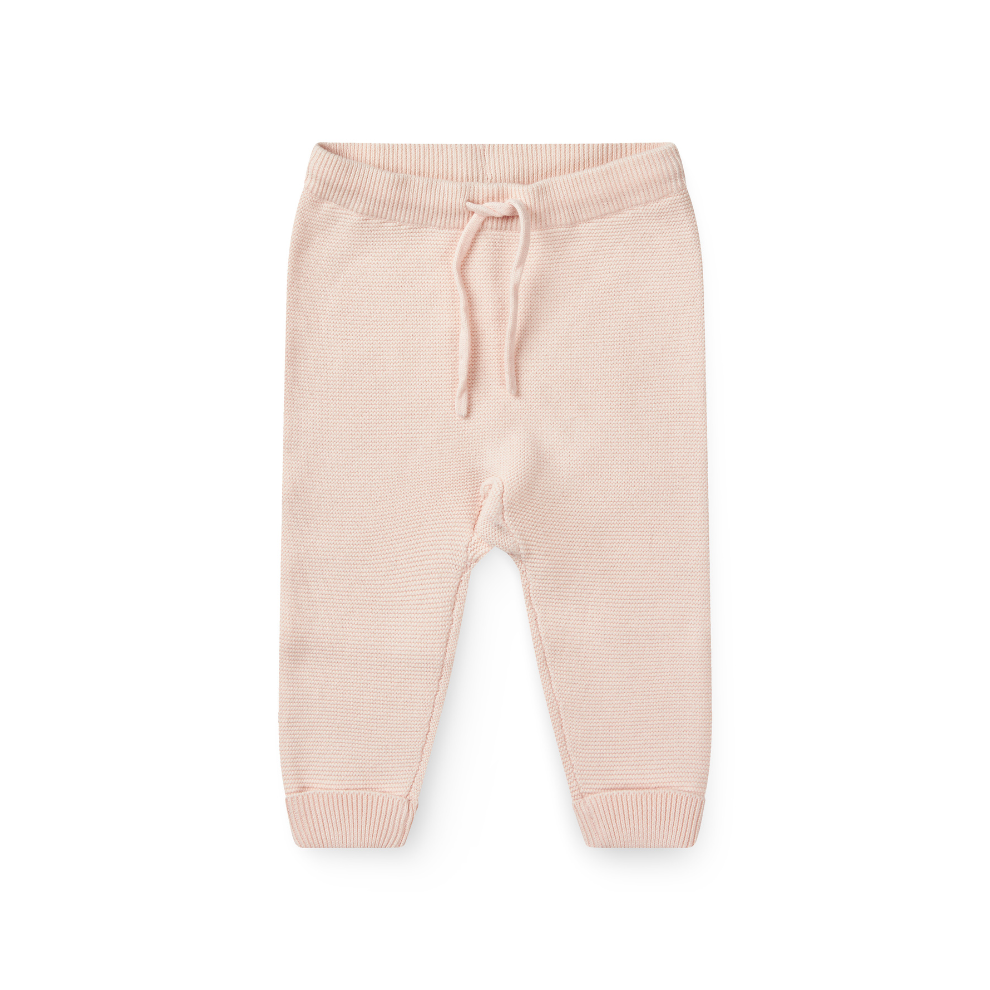 Gebreid broekje - Cotton Baby Leggings - Biologisch katoen - Roze/Soft Pink - Copenhagen Colors voor