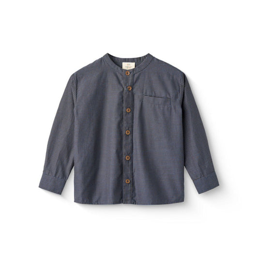 Overhemd top - Biologisch katoen - Navy check - Copenhagen Colors voor
