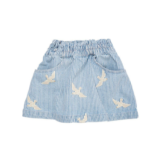Spijkerrok gestreept - Biologisch katoen - Denim - Copenhagen Colors voor