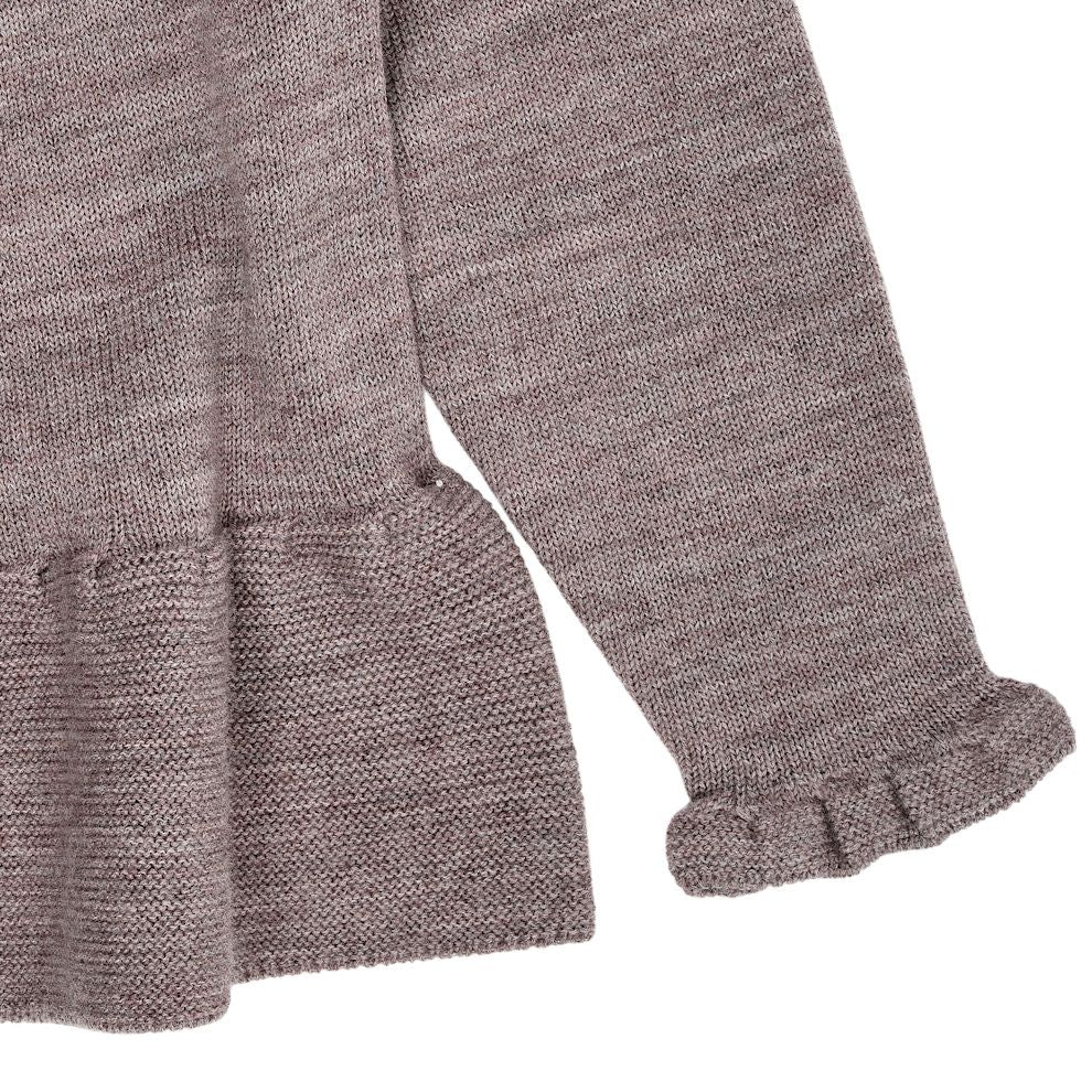 Gebreide trui ruffels - Merino wol - Bruin - Copenhagen Colors mouw