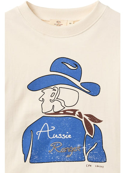 Lange mouwen T-shirt - Aussie Ranger Print - Biologisch katoen - Copenhagen Colors close up