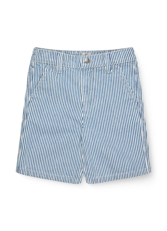 Kort broekje - Gestreepte twill shorts - Biologisch katoen - Copenhagen Colors voor