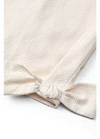Broek met strik - Biologisch katoen - Cream/wit - Copenhagen Colors close up