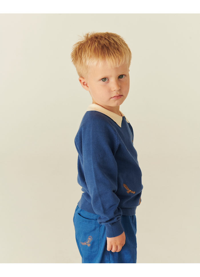 Kort broekje - Biologisch katoen - Kobalt blauw - Copenhagen Colors met trui