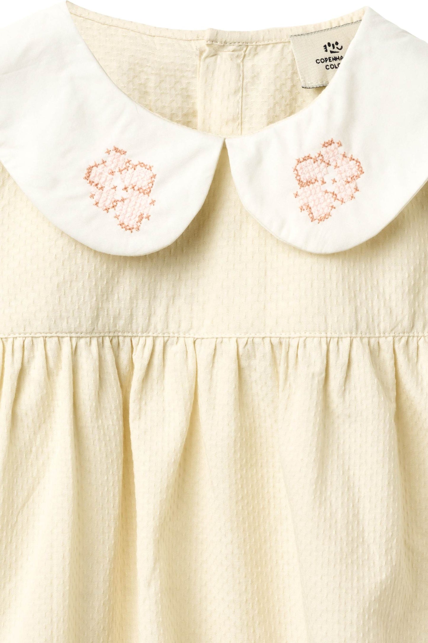 Top met kraag - Biologisch katoen - Cream/wit - Copenhagen Colors close up