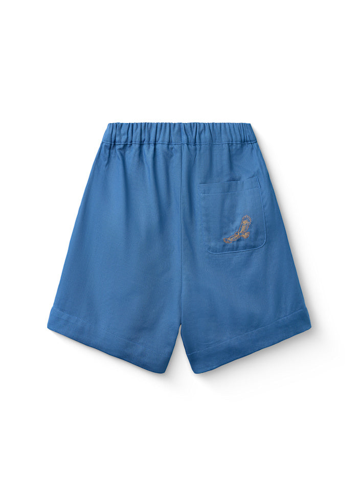 Kort broekje - Biologisch katoen - Kobalt blauw - Copenhagen Colors achterkant