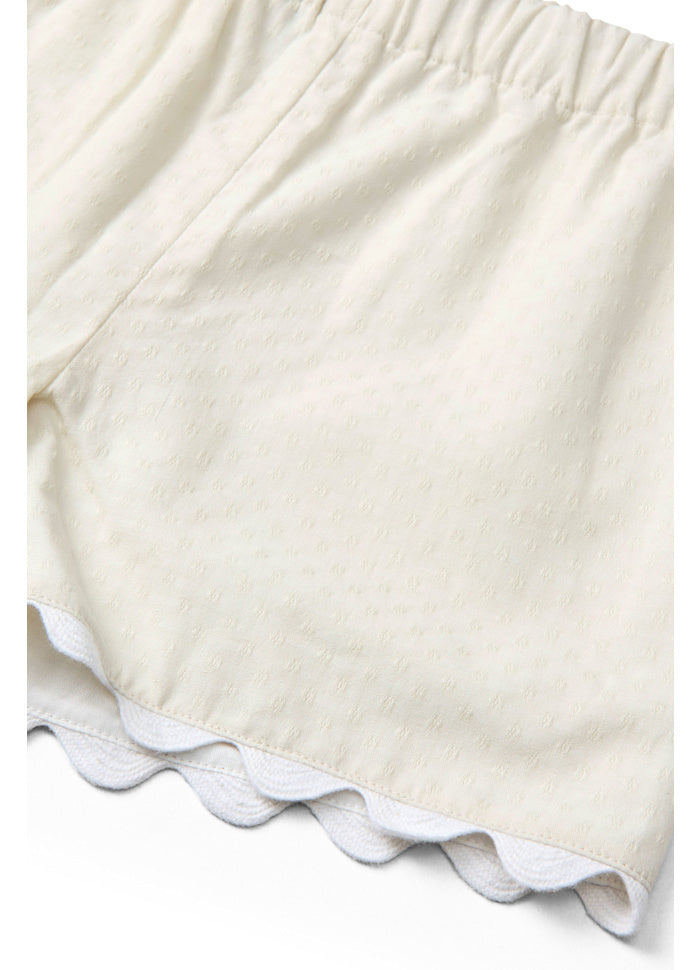 Top & broekje set - Deco top & shorts set - Biologisch katoen - Copenhagen Colors broekje cream