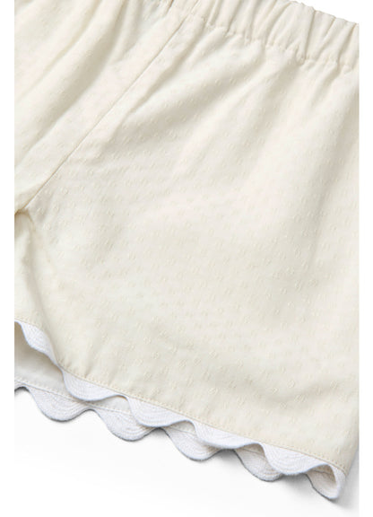 Top & broekje set - Deco top & shorts set - Biologisch katoen - Copenhagen Colors broekje cream