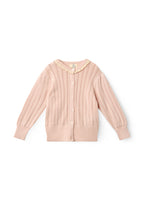 Gebreid vestje - Pointelle - Biologisch katoen - Dusty Rose/roze - Copenhagen Colors voor