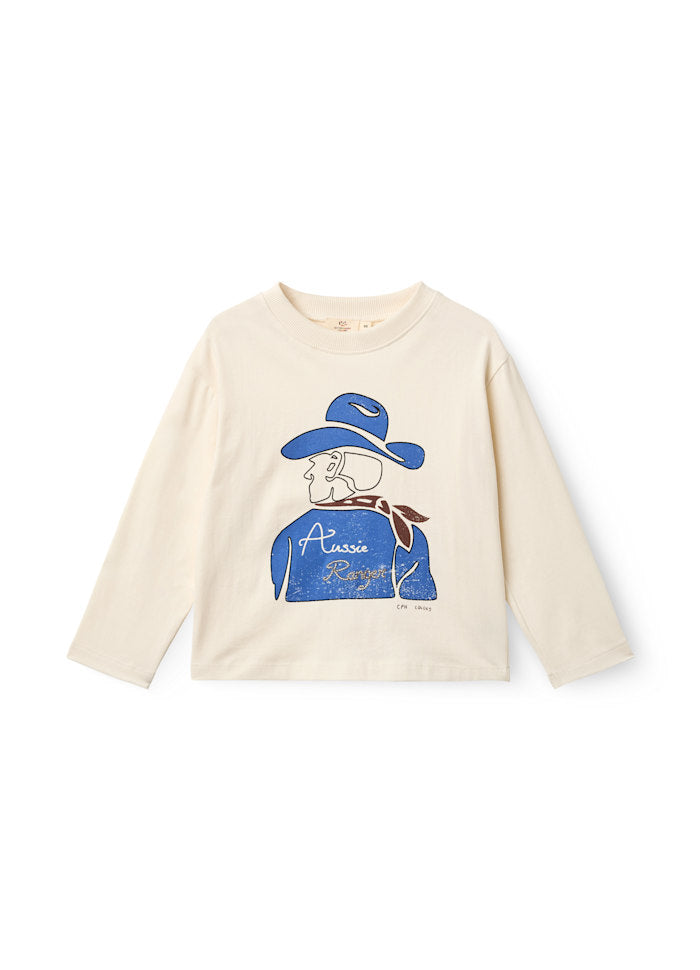 Lange mouwen T-shirt - Aussie Ranger Print - Biologisch katoen - Copenhagen Colors voor