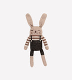 Gebreid knuffel konijntje - Black overalls - Alpaca wol - Main Sauvage - productfoto