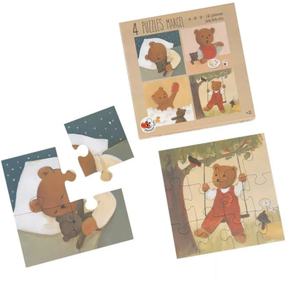 Puzzle Marcel & Leonie - 4/6/9/12 Teile - FSC Karton - Egmont Toys