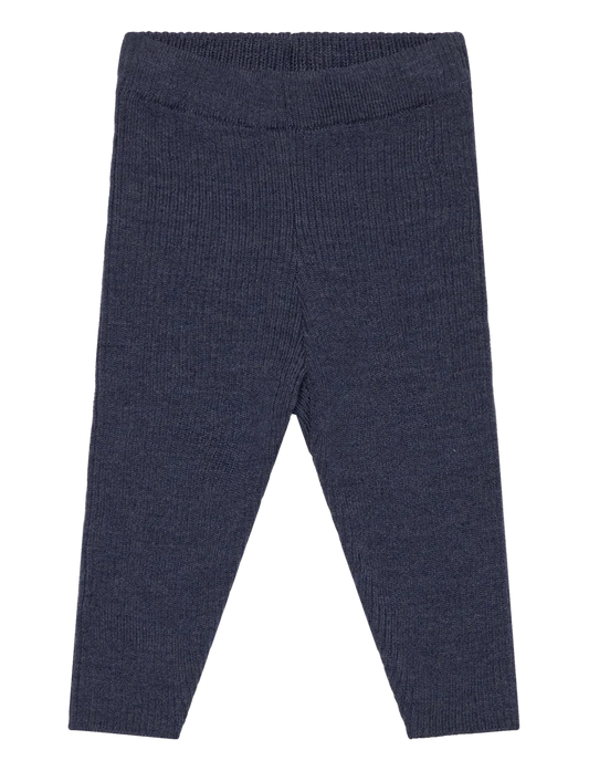 Gebreid Broekje - Legging Uld Acadamy melange - Merino wol - Blauw melange - CeLaVi