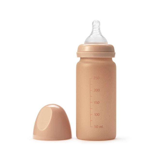 Elodie - Glazen babyfles met siliconen speen 0M+ Blushing Pink - product