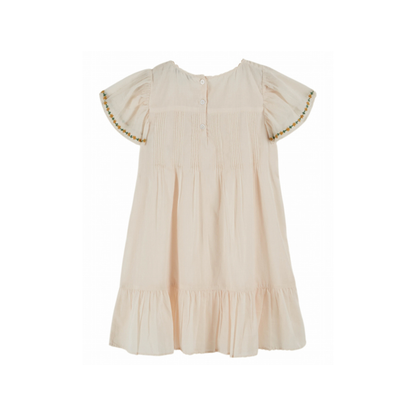 Jurkje Brodee - Biologisch katoen - Cream/wit - Emile et Ida achter