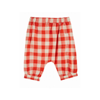 Geruit broekje - Bebe Vichy - Biologisch katoen - Rood/Wit - Emile et Ida achter