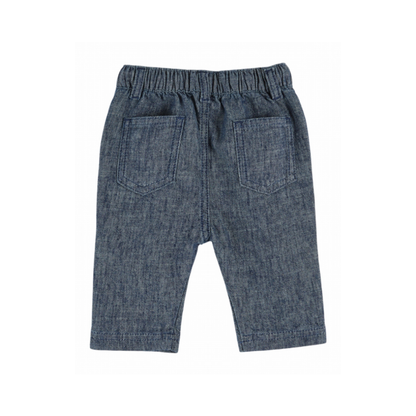 Broekje/Pantalon - Linnen/Katoen - Donkerblauw/Marine - Emile et Ida achter