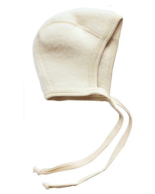 Strik mutsje wol fleece - Natural - Engel Natur