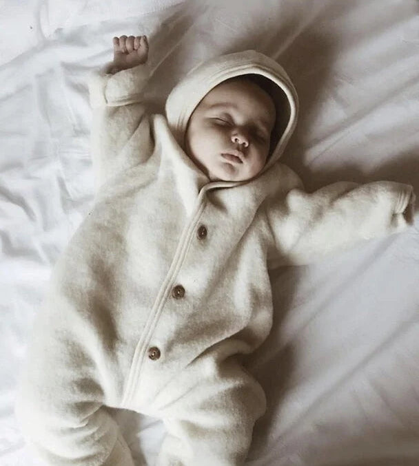 Buitenpak/jumpsuit - Wol fleece - Natural - Engel Natur baby
