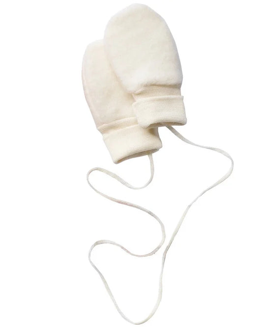 Wantjes met touw - Wol fleece - Natural - Engel Natur