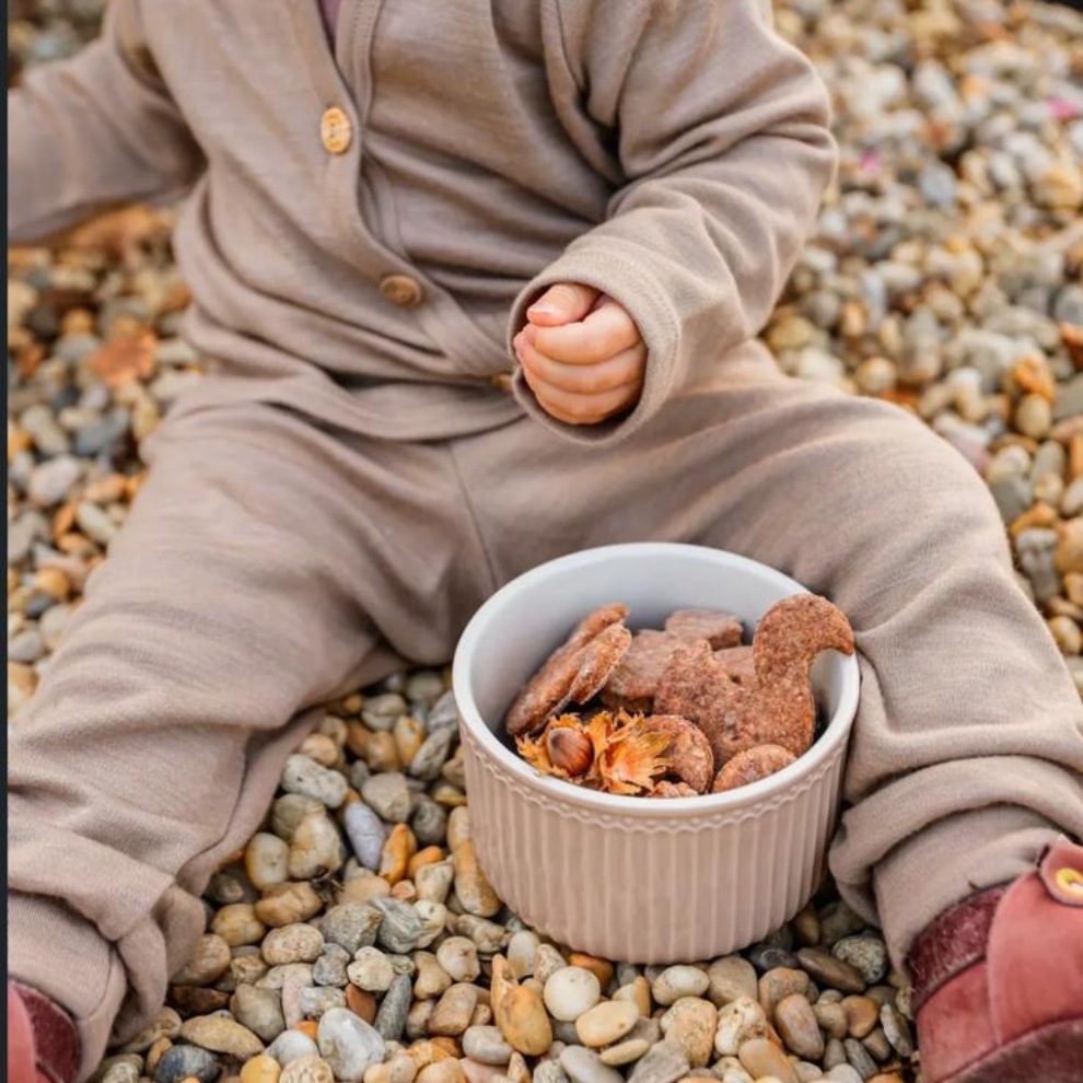 Vestje met knoopjes - Wol/zijde - Bruin/sand - Engel Natur lifestyle