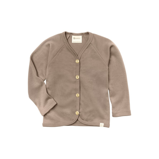 Vestje met knoopjes - Wol/zijde - Bruin/sand - Engel Natur voor