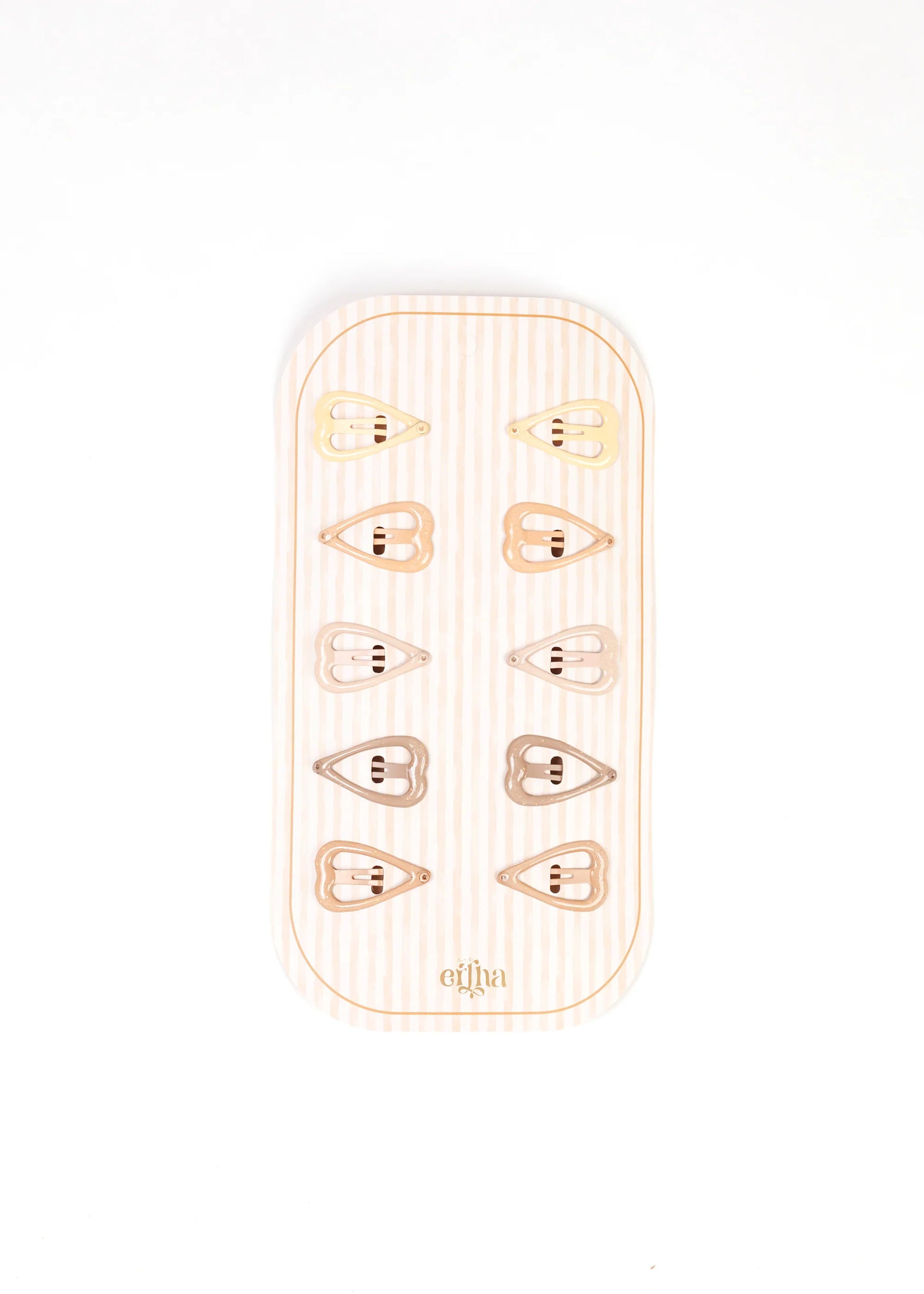 Mini Glitter Haarknipjes Set - Hartjes - 10 Stuks - Mrs Ertha voor