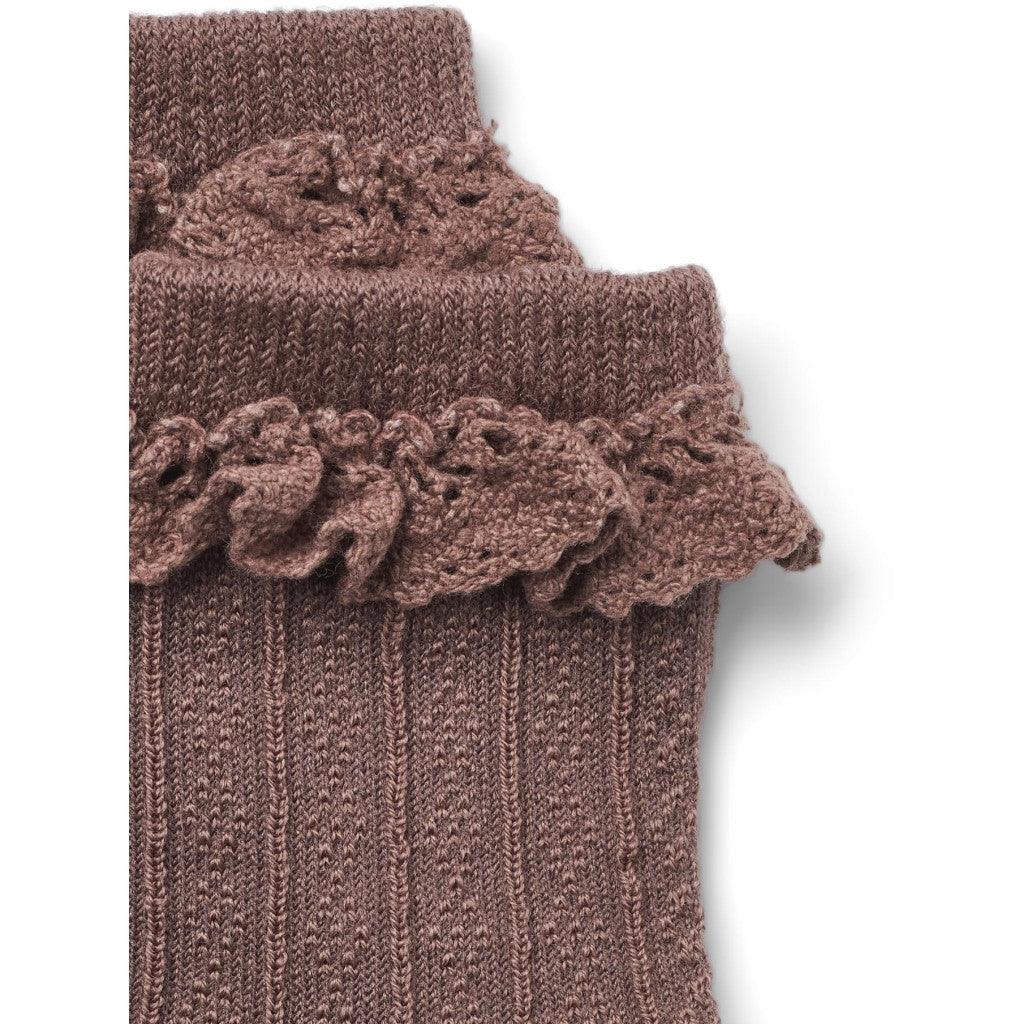 Wheat - Wool Lace Socks Nora - Wollen baby sokken - Wol mix