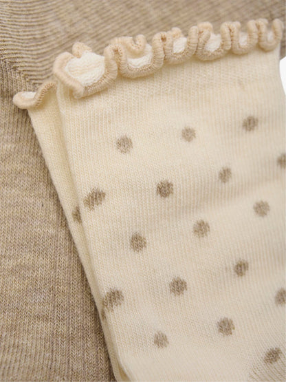 Minymo - Baby sokken (2-pack) - Simply Taupe - Katoen mix