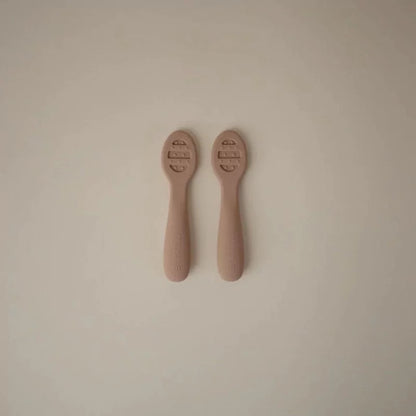 Mushie - Eerste Baby Lepel Set - Food-grade siliconen