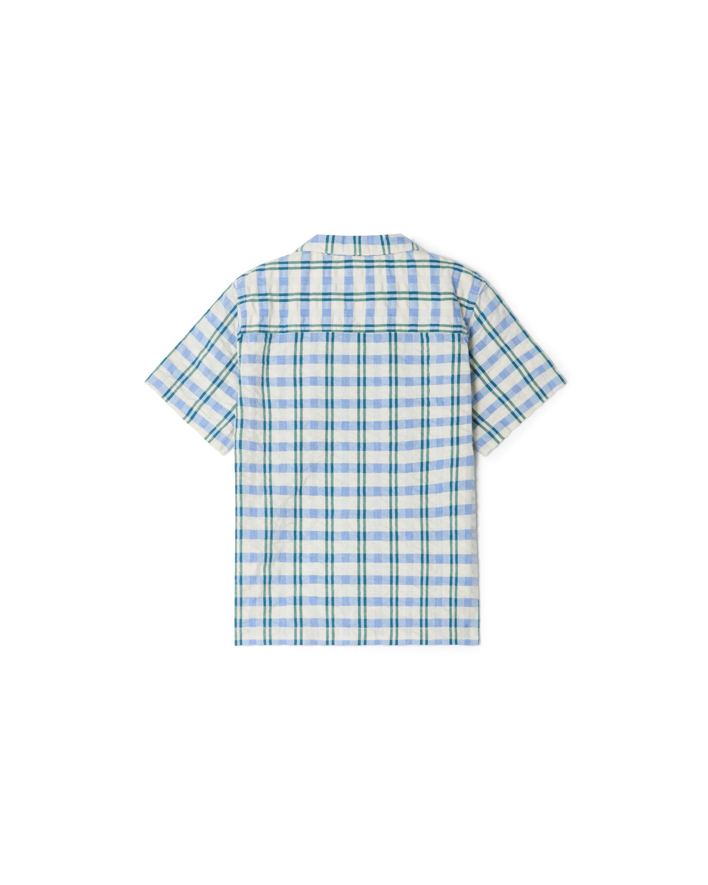 Garbo&Friends - Seersucker Shirt Baby Check mar - Baby Shirt