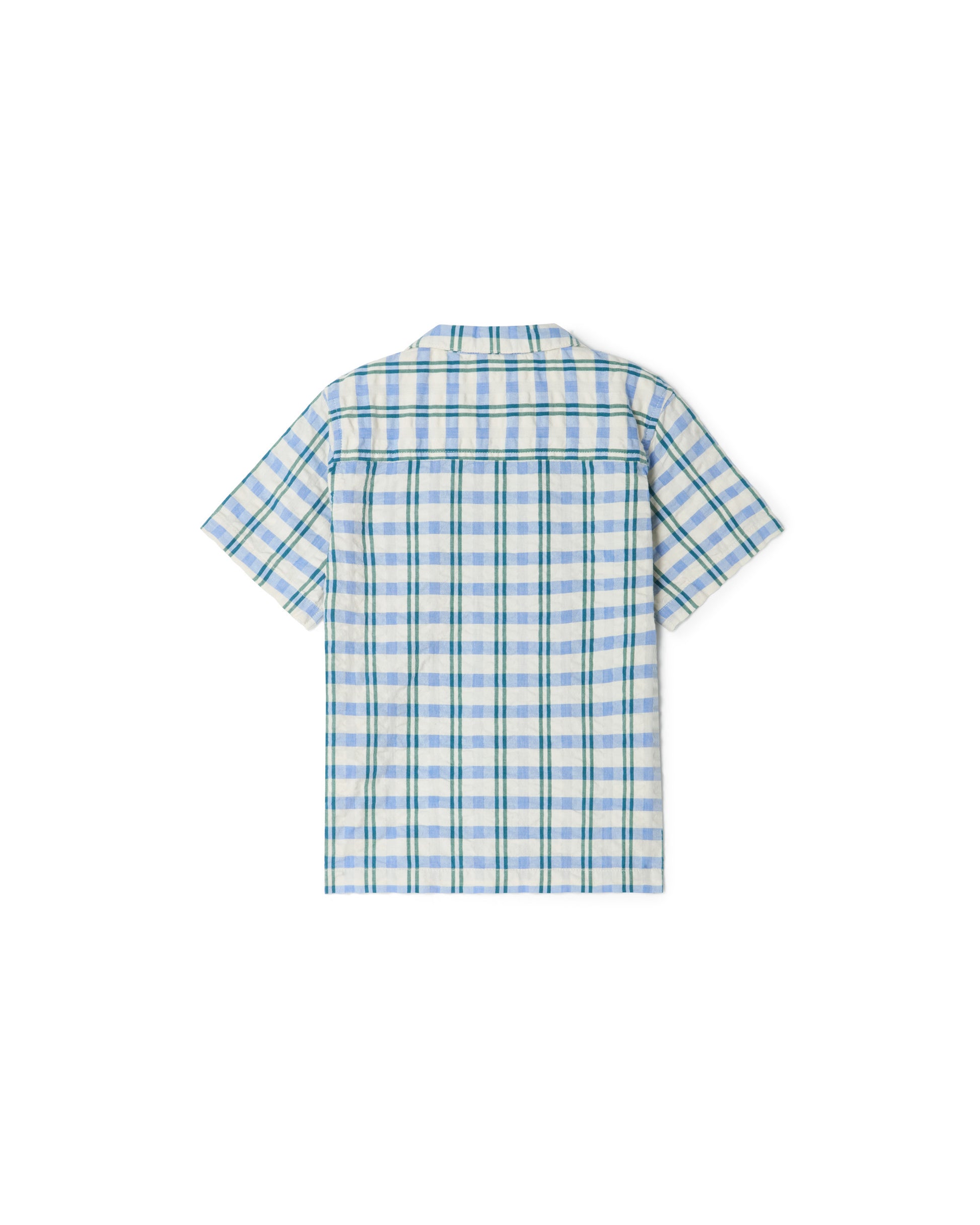 Garbo&Friends - Seersucker Shirt Baby Check mar - Baby Shirt