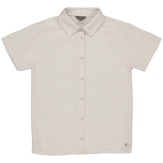 Levv - Remon Shirt - Overhemd top met korte mouwen - 30% linnen