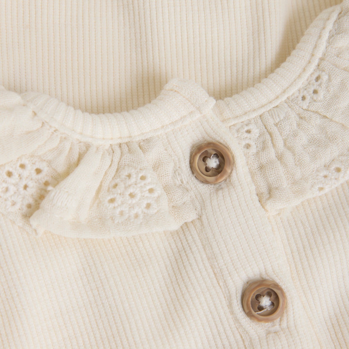 Daily7 - T-shirt Longsleeve Ruffle - Top met lange mouwen - Modal mix