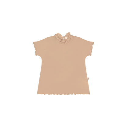UAUA - Ruffles t-shirt shortsleeve - Top met korte mouwen - 100% pima katoen