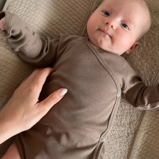 Muesli - Rib l/s body - Romper met lange mouwen - Bio katoen mix