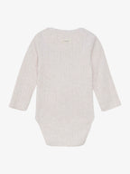 Fixoni - Body LS Melange - Pointelle - Romper met lange mouwen - 100% katoen