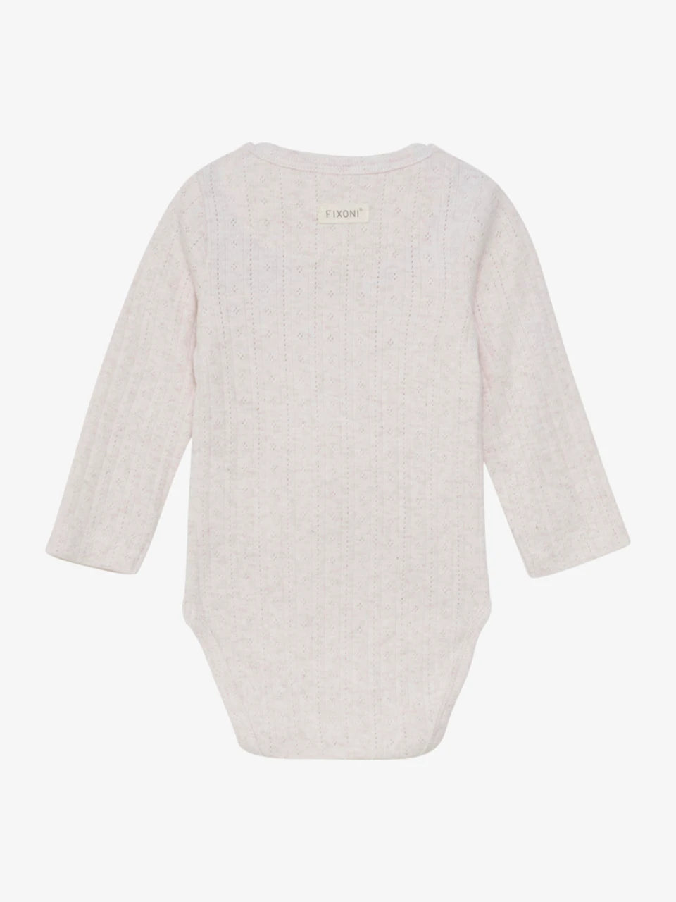 Fixoni - Body LS Melange - Pointelle - Romper met lange mouwen - 100% katoen