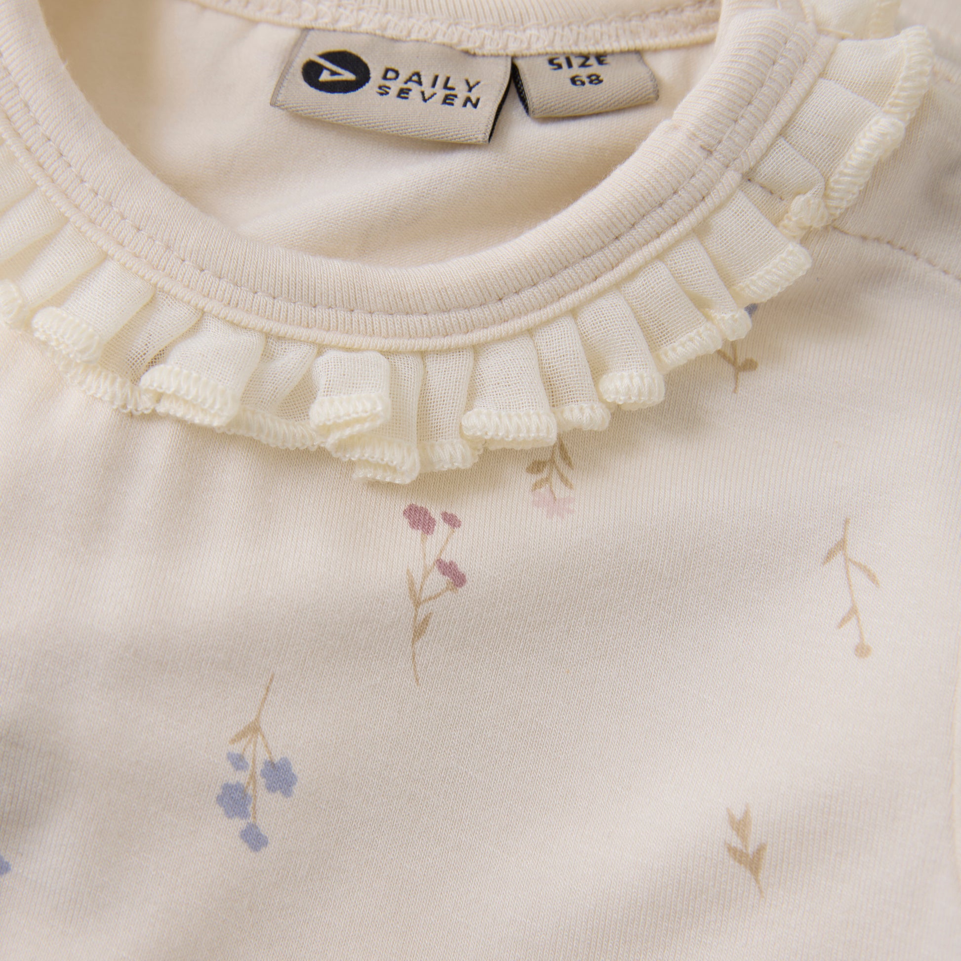 Daily7 - Body Longsleeve Flowerprint - Romper met lange mouwen