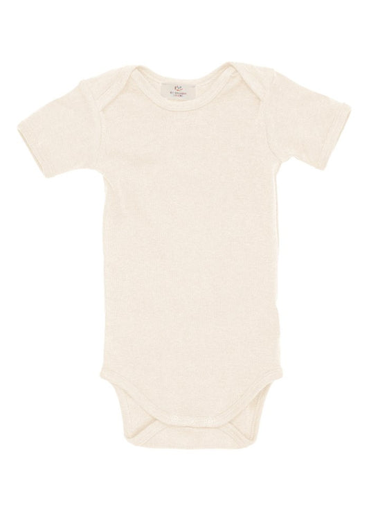 Copenhagen Colors - Melange Shortsleeve Body - Romper - 100% biologsch katoen - voorkant ecru
