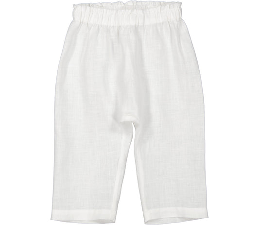 MarMar Copenhagen - Panu L Linen bottoms baby - Linnen broekje - White