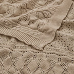 CamCam Copenhagen - Pointelle Baby Knit Throw - GOTS - Hazel - Dekentje