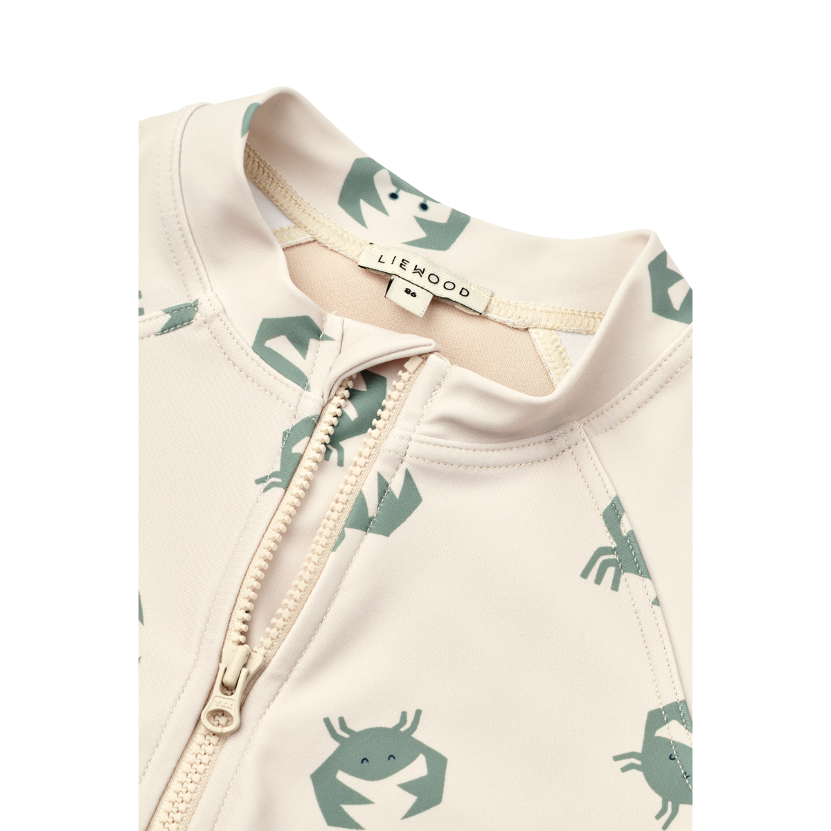 Liewood - Max Shortsleeve Swim Jumpsuit Crab - Zwempak - SPF 40