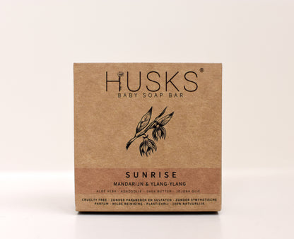 HUSKS - Baby Soap Bar - Sunrise - Aromatherapeutisch - palsticvrij - 100% natuurlijk - zeep in doosje