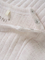 Fixoni - Body LS Melange - Pointelle - Romper met lange mouwen - 100% katoen